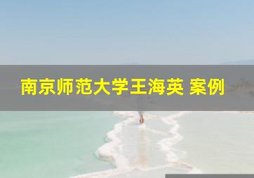 南京师范大学王海英 案例